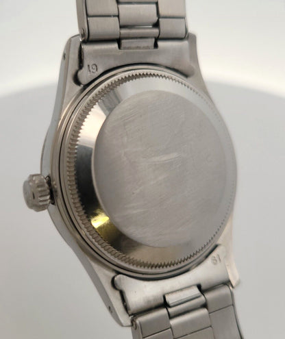 Vintage Rolex Oyster Perpetual 34mm White Dial Silver Bracelet Men's 6532