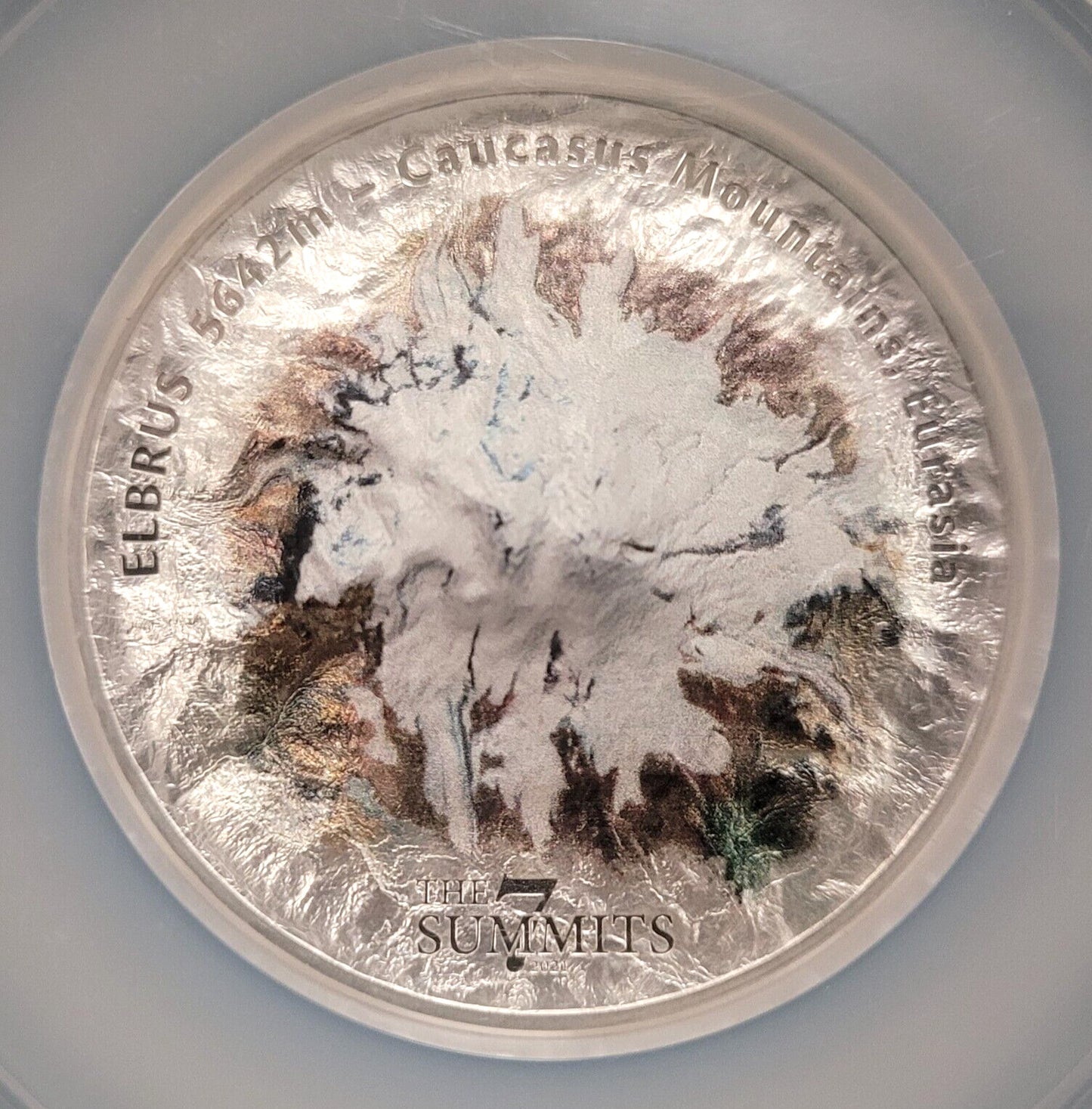 2021 $25 Cook Islands NGC MS70 Seven Summits - Mt. Elbrus 5oz .999 Silver Coin