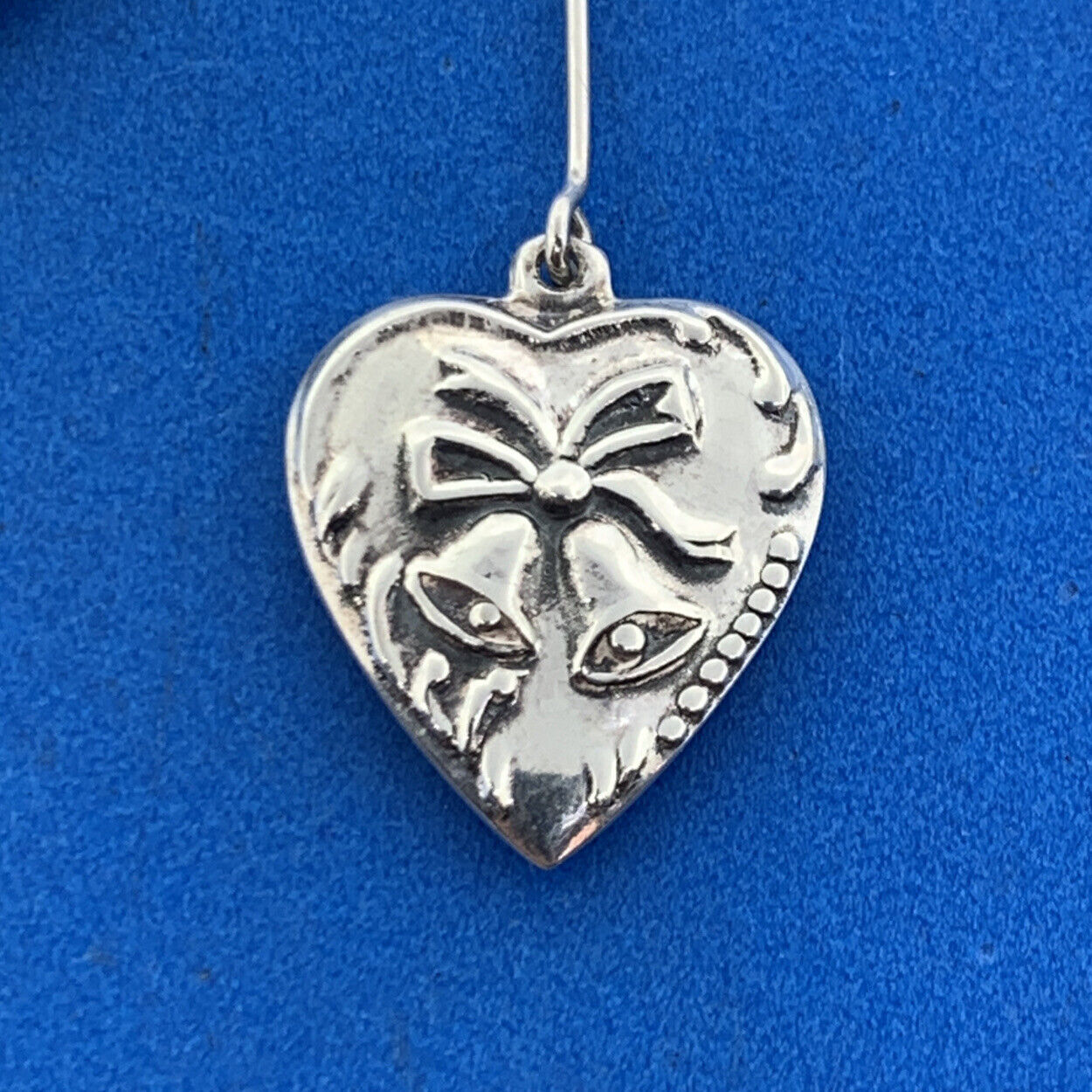 Designer 925 Sterling Silver Multiple Textured Heart Drop Dangle Pendant