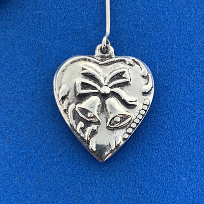 Designer 925 Sterling Silver Multiple Textured Heart Drop Dangle Pendant