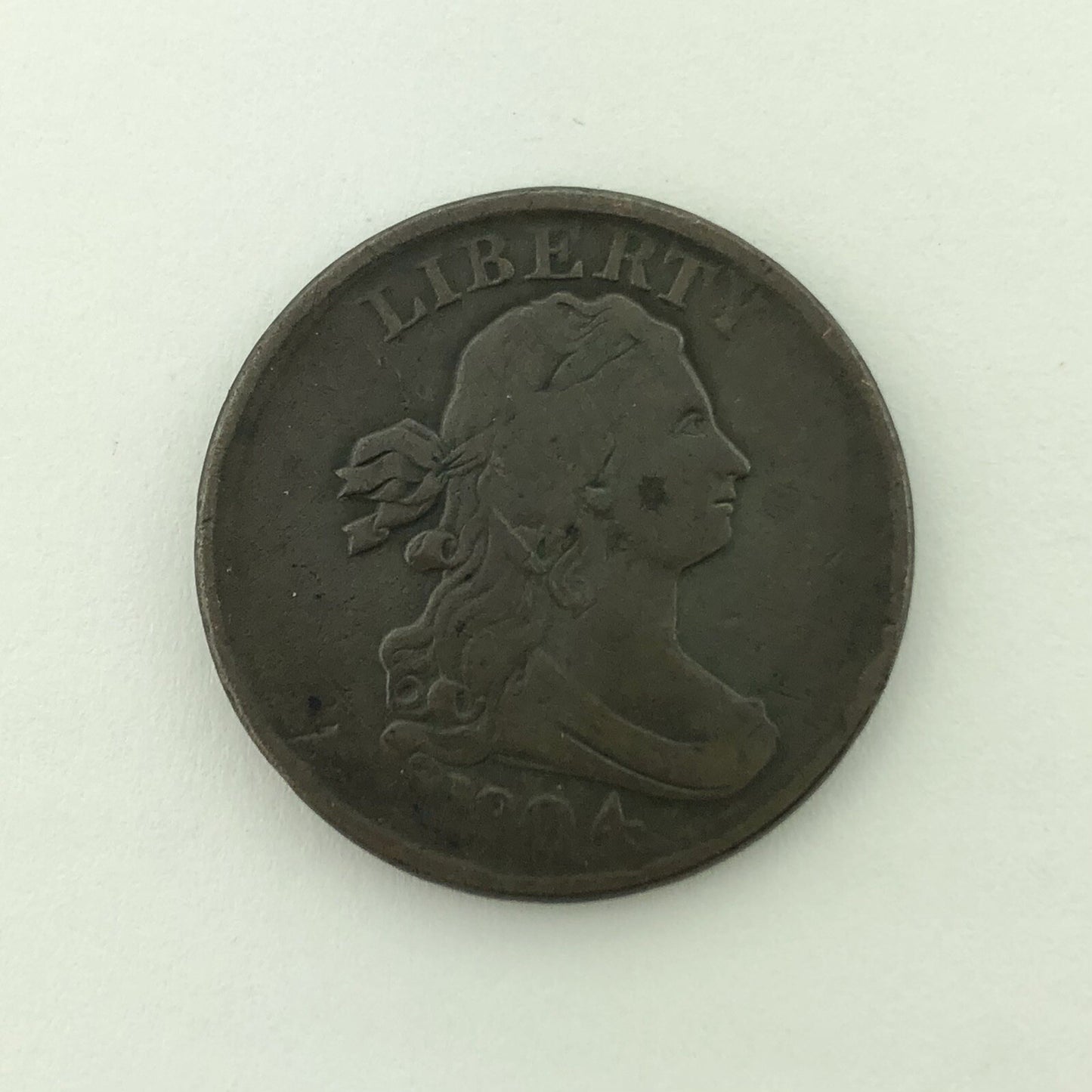 1804 P Draped Bust Copper Half Cent Early US Copper Better Key Philadelphia Coin