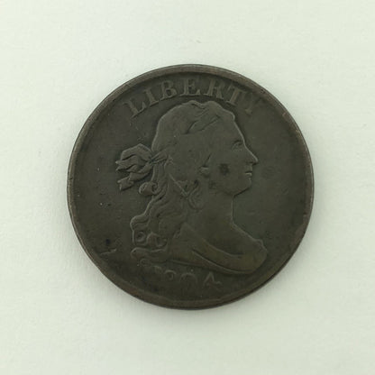 1804 P Draped Bust Copper Half Cent Early US Copper Better Key Philadelphia Coin