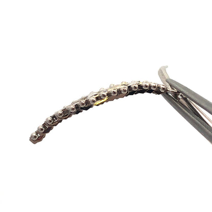 Designer IG Mexico 14K White Gold Diamond Cut Chain Drop Dangle Earrings