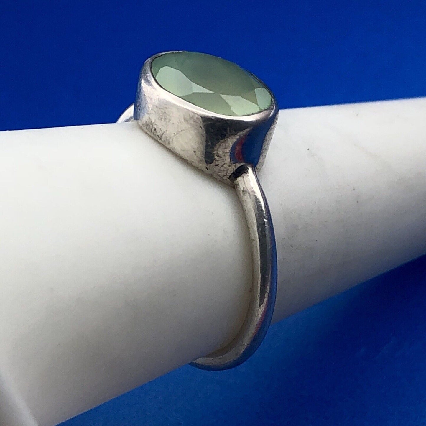 Designer Sterling Silver 925 Oval Green Aventurine Fashion Ring