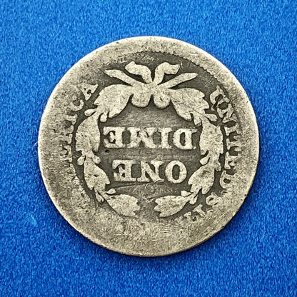 1849 P Seated Liberty Silver Dime 10c Better Key Scarce Rare Philadelphia Coin