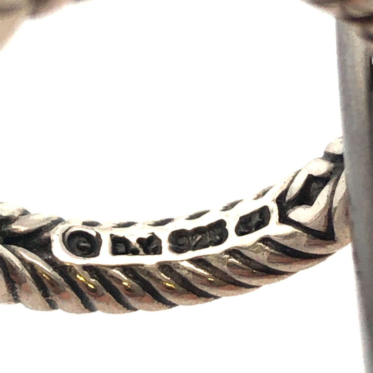 Designer David Yurman 925 Sterling Silver Prasiolite Diamond Halo Albion Ring