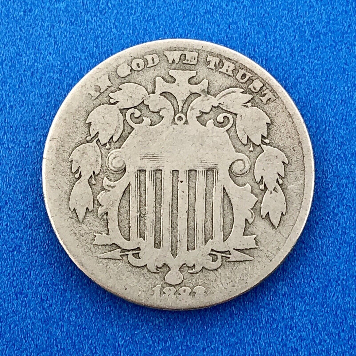1882 P Shield Nickel Variety 2 Scarce Rare Better Key Philadelphia Mint Coin