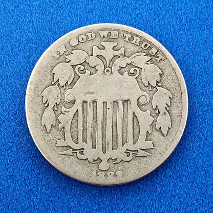 1882 P Shield Nickel Variety 2 Scarce Rare Better Key Philadelphia Mint Coin