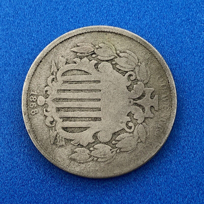 1866 P Shield Nickel Variety 1 With Rays Better Key Rare Philadelphia Type Coin