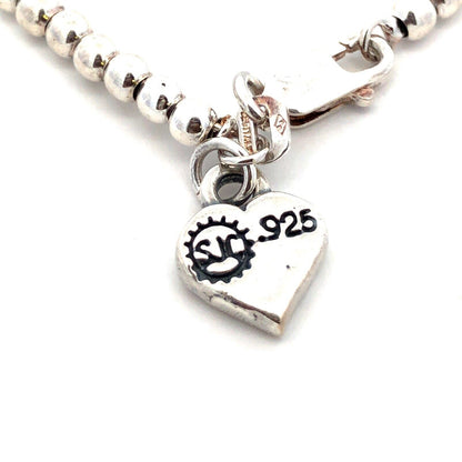 Designer SJC 925 Sterling Silver Beaded Big Sis Sister Sibling Childs Bracelet