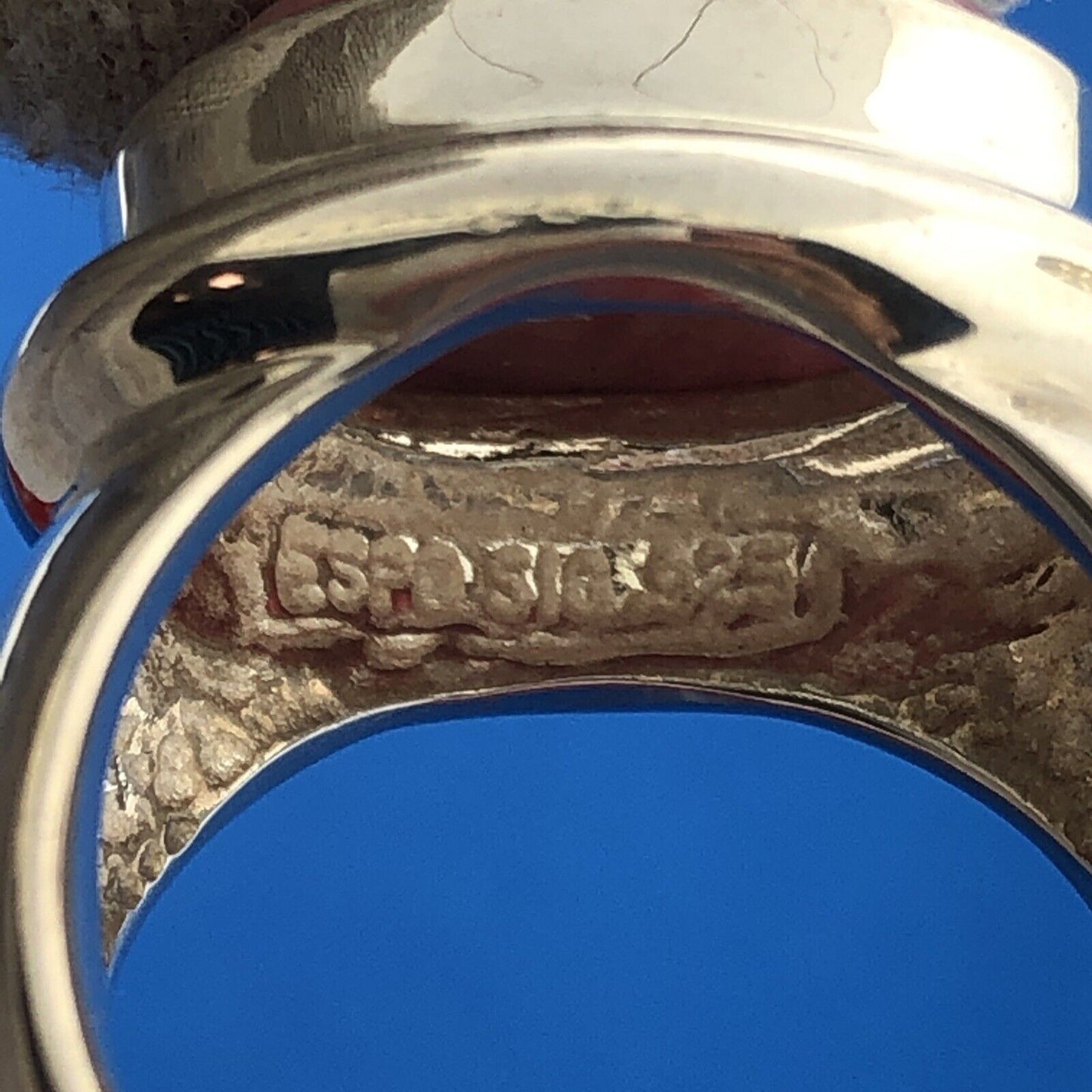 Designer Joe Esposito ESPO Sterling Silver 925 Rhodochrosite Statement Ring