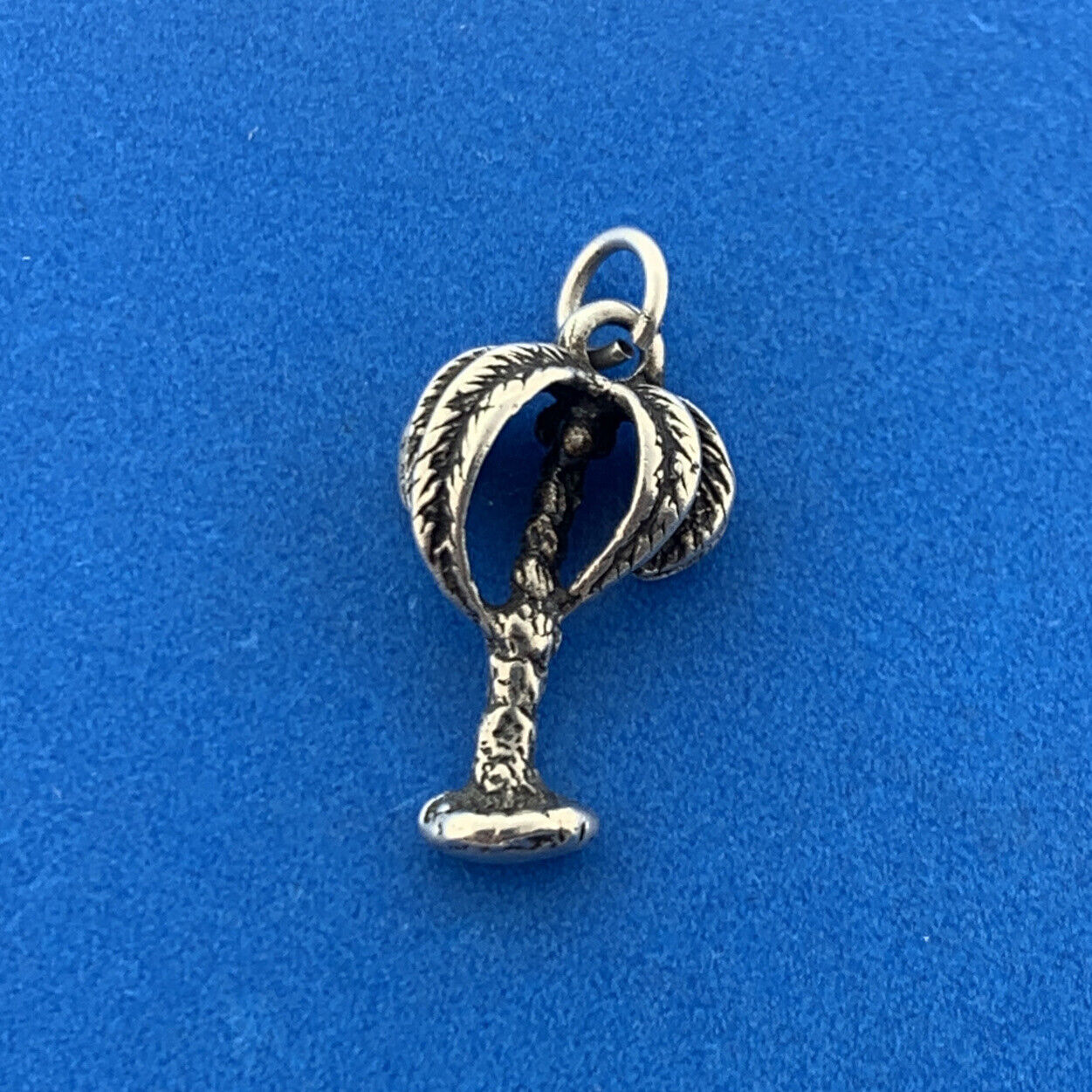 Vintage 925 Sterling Silver Date Palm Banana Tree Ocean Tropical Bracelet Charm