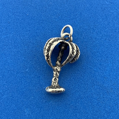 Vintage 925 Sterling Silver Date Palm Banana Tree Ocean Tropical Bracelet Charm