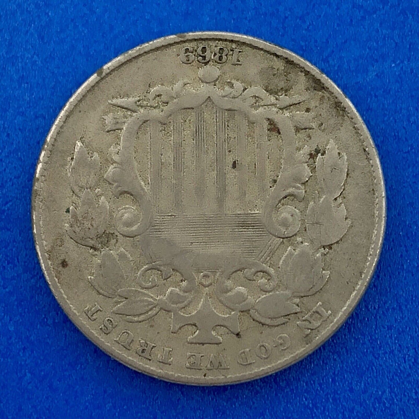 1869 Shield Nickel Better Key Philadelphia Mint American Copper Nickel Coin