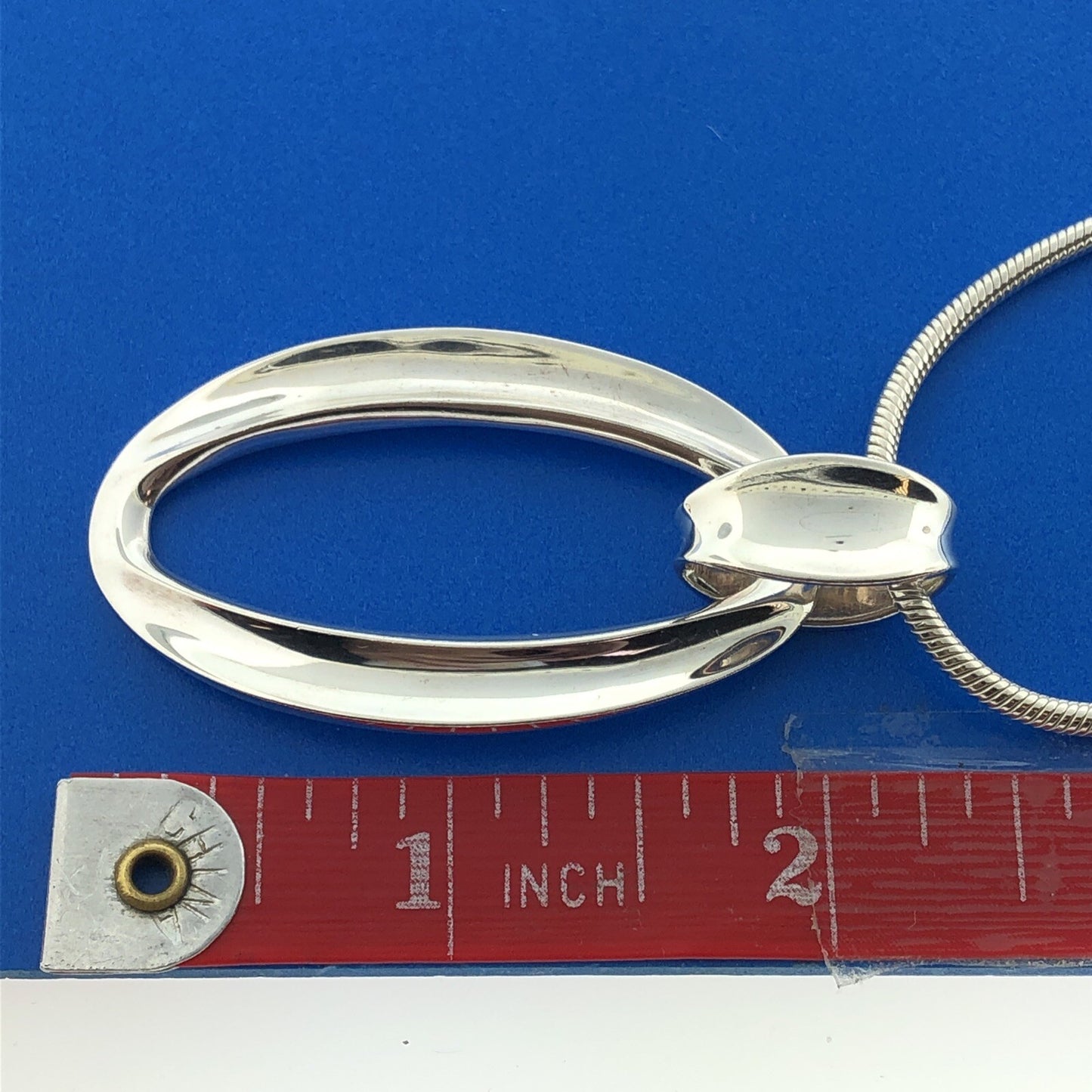 Designer RLM Studio Sterling Silver 925 Open Oval Snake Link 20" Necklace