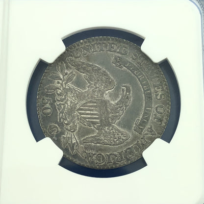 1824 Capped Bust Silver Half Dollar 50c Lettered Edge NGC XF45 Early US Coin