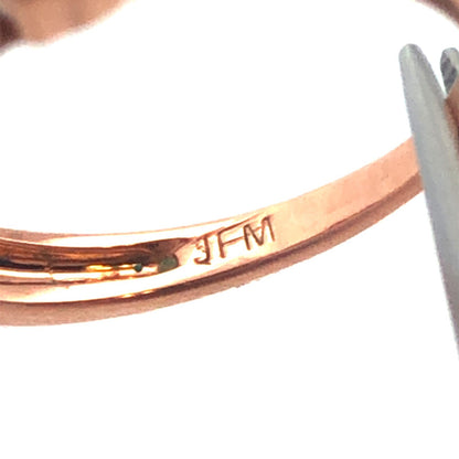 Estate Designer JFM 14K Rose Gold Ruby July Anniversary Occasion Band Ring
