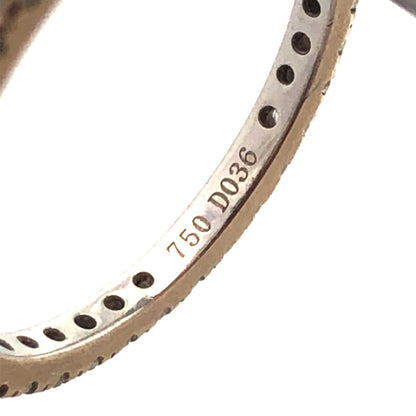 18K White Gold Round Prong Pave Diamond Eternity Anniversary Wedding Ring Band