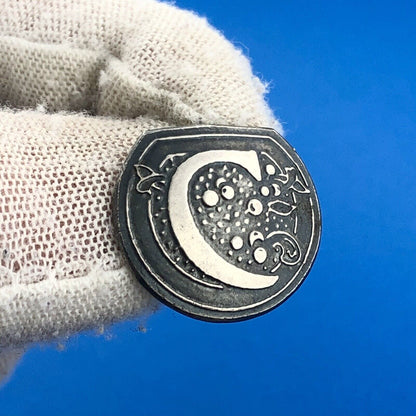 Designer 925 Sterling Silver Letter C Floral Scroll Monogram Initial Pendant