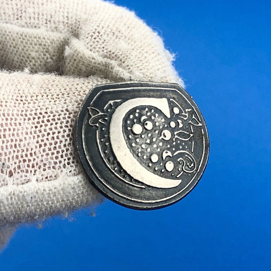 Designer 925 Sterling Silver Letter C Floral Scroll Monogram Initial Pendant