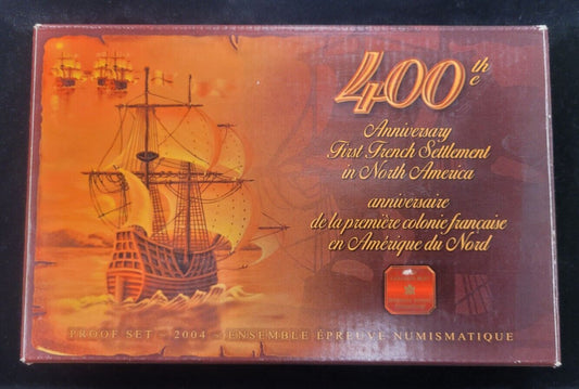2004 Royal Canadian Mint French Settlement 8-Coin Fine/Sterling Silver Proof Set