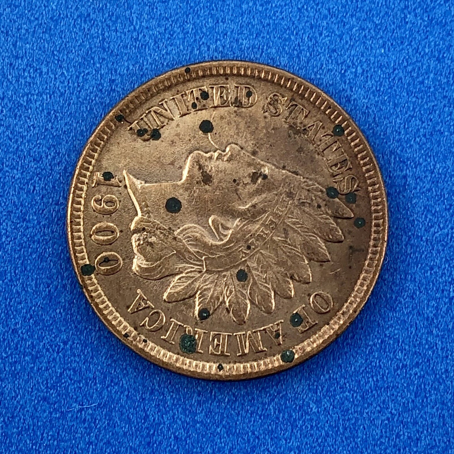 1900 P Indian Head One Cent Penny Type 3 Bronze Better Key Philadelphia BU DET