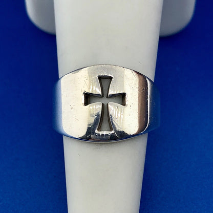 James Avery Sterling Silver 925 Wide Crosslet Designer Size 4.75 Cross Ring