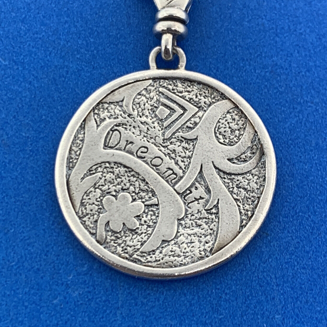 Silpada 925 Sterling Silver Floral Scroll Dream It Reversible Disc Charm Pendant
