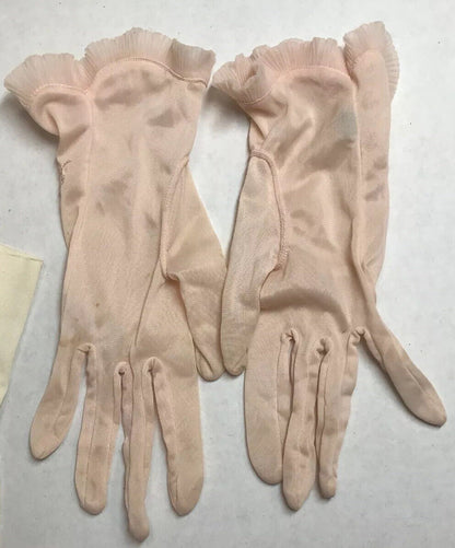 Vintage 11 Item Lot 6 Pair Tea Evening Wedding Party Gloves 4 Bold Scarves