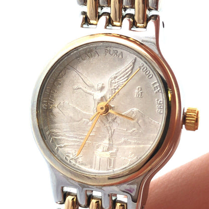 American Historical Society 1/10 Oz 999 Fine Silver Mexican Libertad Coin Watch