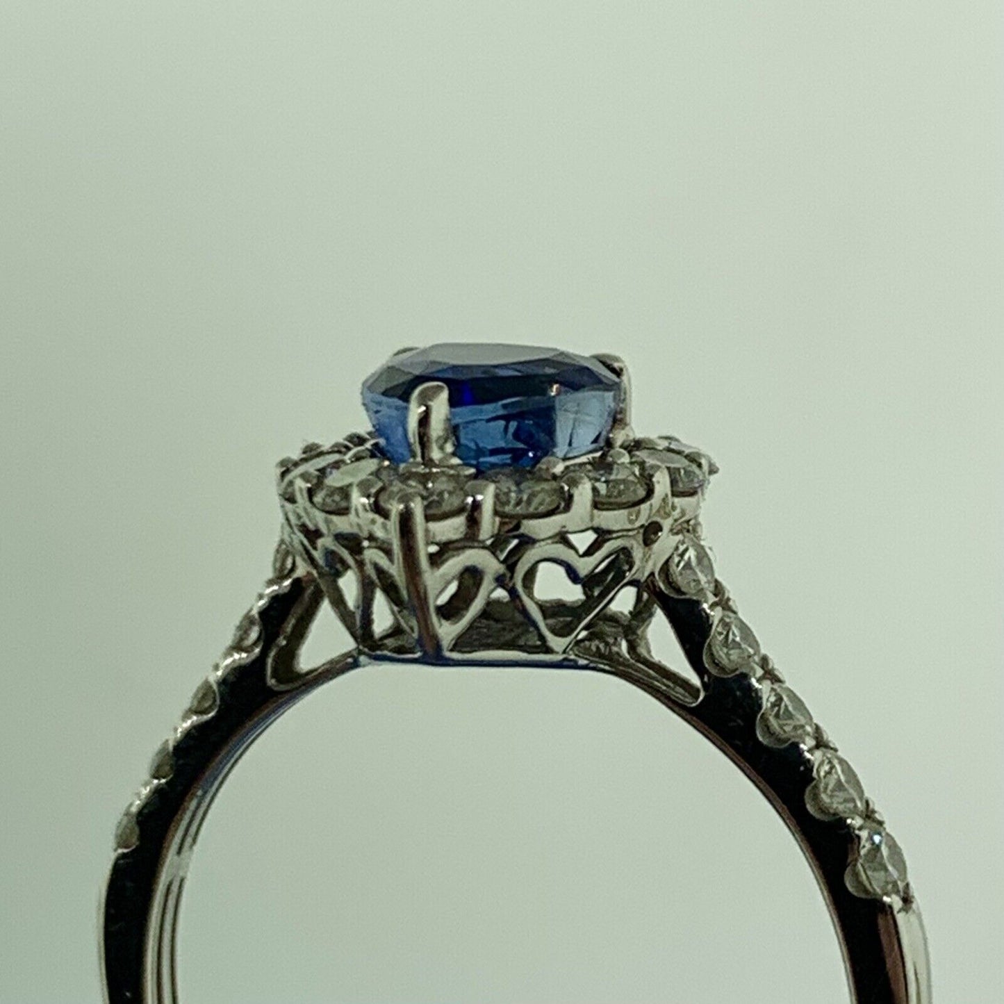 Kallati 14K White Gold Ceylon Sapphire & Diamond Heirloom Collection Ring