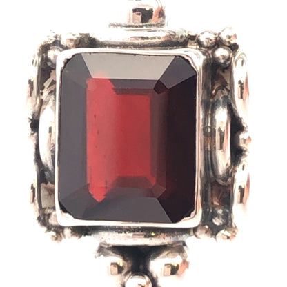 Designer Vintage Pearl Red Garnet 925 Sterling Silver Pendant