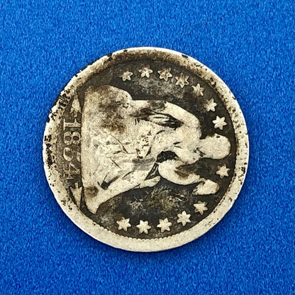 1854 P Seated Liberty Dime Variety 3 Arrows Better Key Philadelphia Type Coin