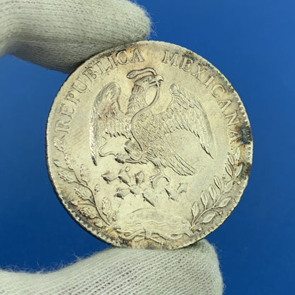 1892 Ga Guadalajara 8 Reales J.S. .903 Silver Mexico Better Date Coin