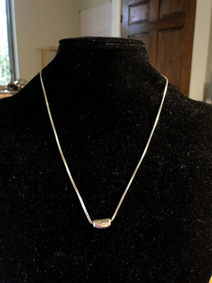 Mignon Faget 925 Sterling Silver Louisiana Collection Red Bean Pendant Necklace