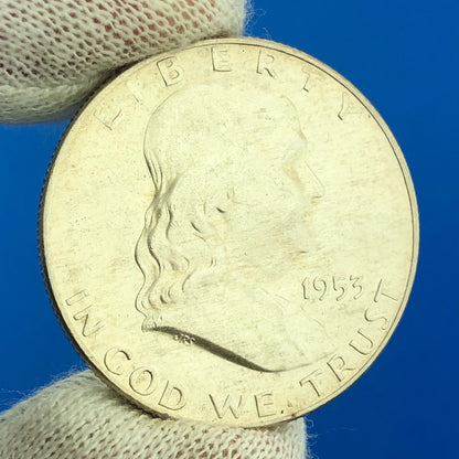 1953 D Franklin Silver Half Dollar Better Key Rare Denver Mint Coin