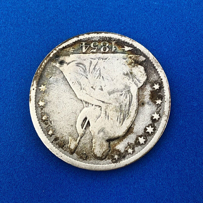 1854 P Silver Seated Liberty Half Dollar 50c Arrows Philadelphia Mint Coin