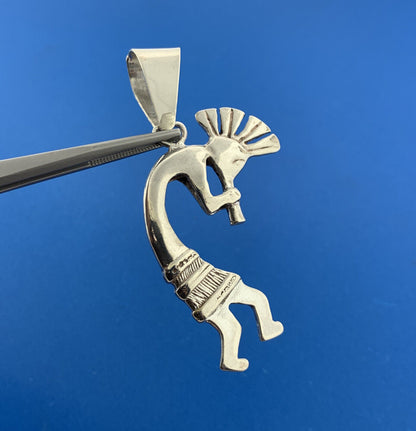 Vintage Native American Sterling Silver Kokopelli Statement Fertility Pendant