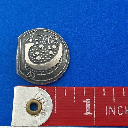 Designer 925 Sterling Silver Letter C Floral Scroll Monogram Initial Pendant