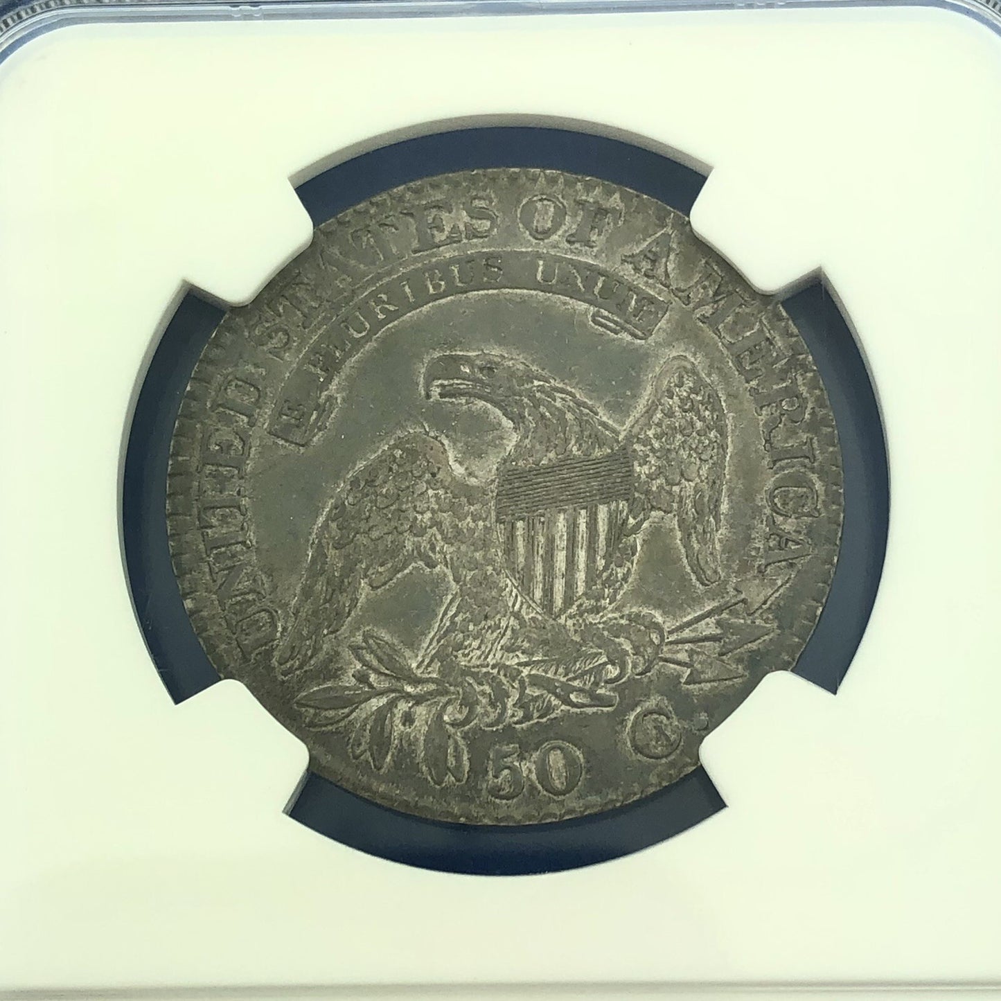 1824 Capped Bust Silver Half Dollar 50c Lettered Edge NGC XF45 Early US Coin