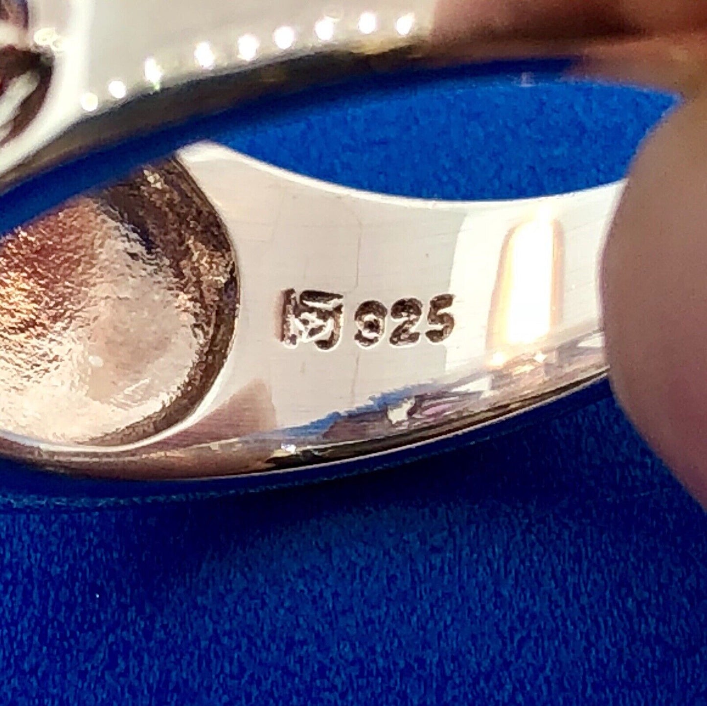 Designer LJ Sterling Silver Pink Tourmaline Cluster Statement Cigar Band Ring