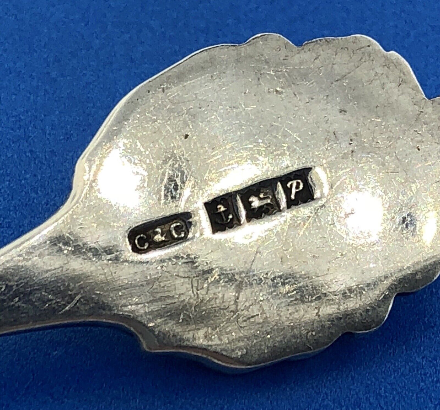 Collins & Cook Sterling Silver Enamel London Old Curiosity Shop Souvenir Spoon