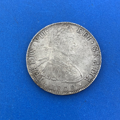 1809 Mo Mexico City 8 Reales Key Better Date .903 Silver Mexico Coin