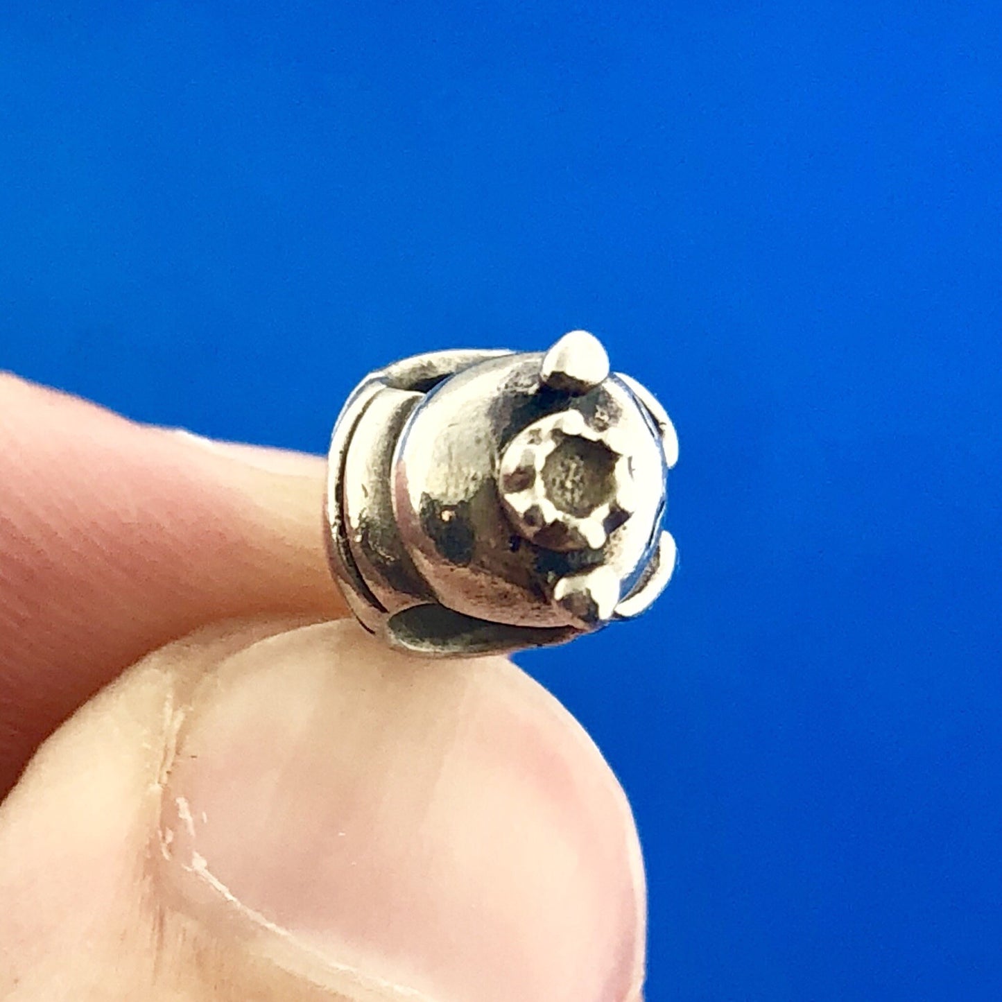 Designer 925 Sterling Silver Queen Bee Smiling Honey Bee Slide Bracelet Charm