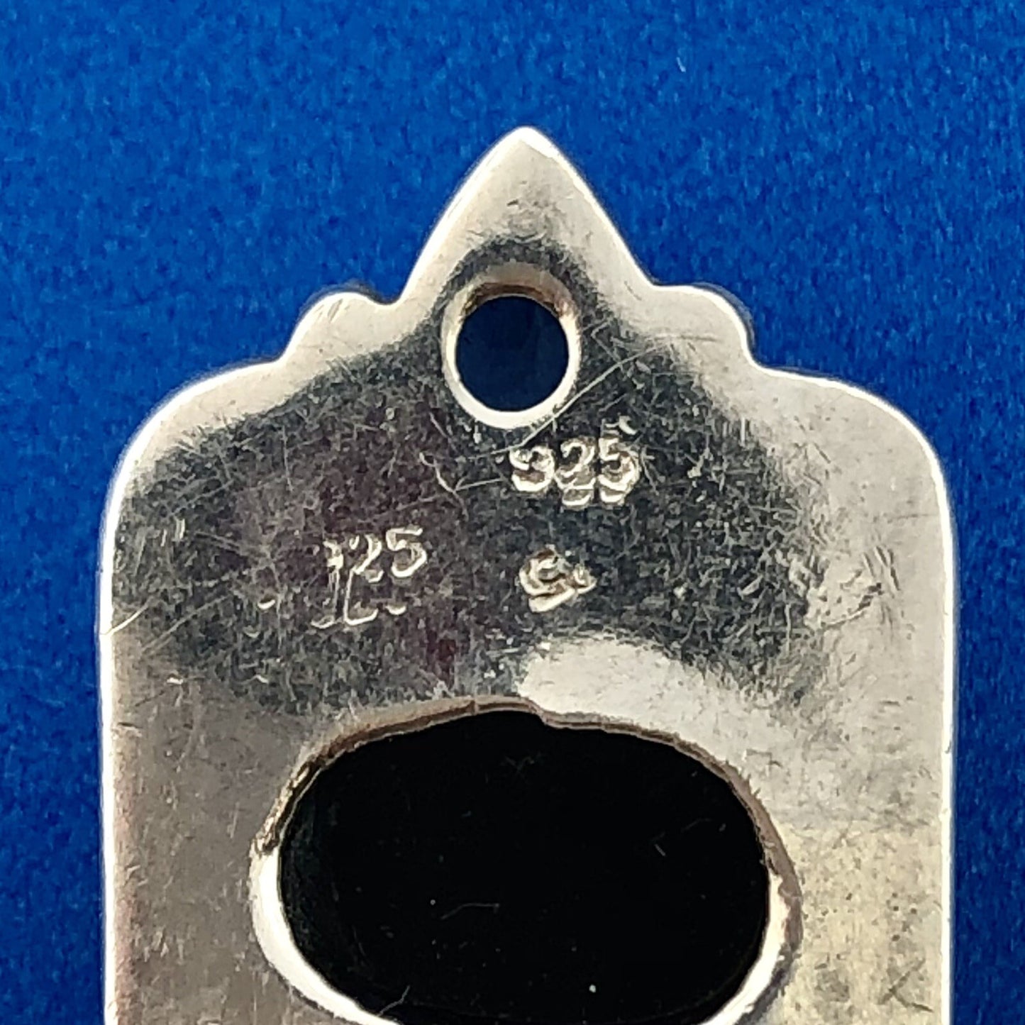 Retro 925 Sterling Silver Black Onyx Smoky Quartz Bead Scroll Dangle Earrings