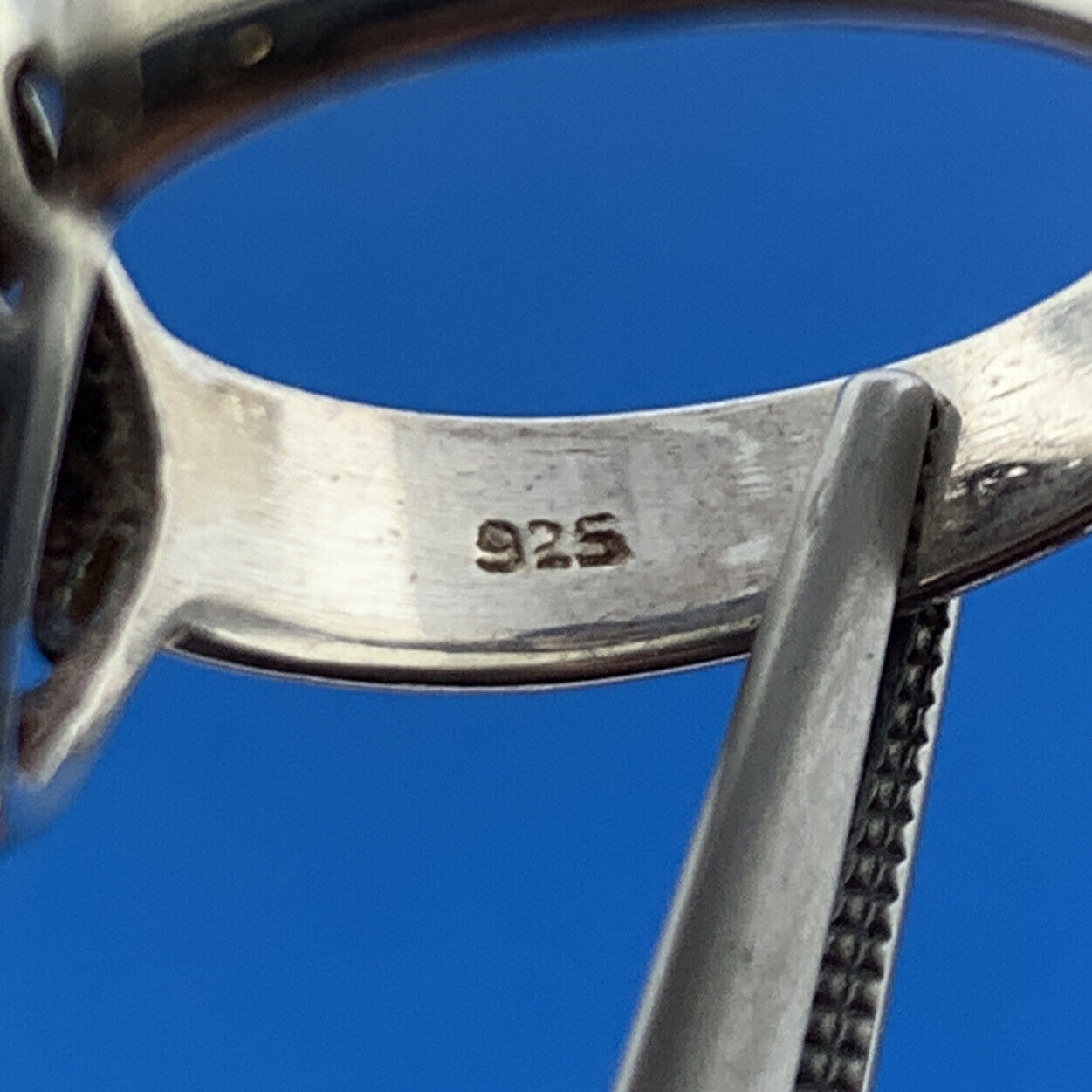 Designer Sterling Silver 925 Cabochon Square Garnet Statement Ring Size 6.75