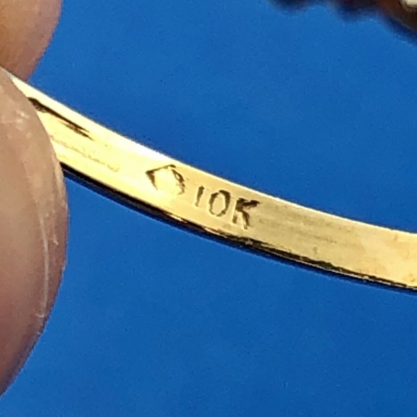 Retro 10K Yellow White Gold Emerald Diamond Stackable Anniversary Band Ring