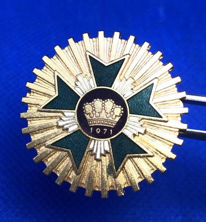 1971 Rex Mardi Gras Lady's Ducal Pin GoldTone New Orleans Krewe Favor W. Germany