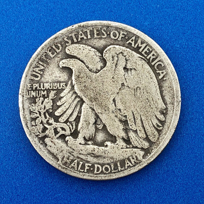 1917 S Reverse Silver Walking Liberty Half Dollar 50c Better Key San Fran Coin