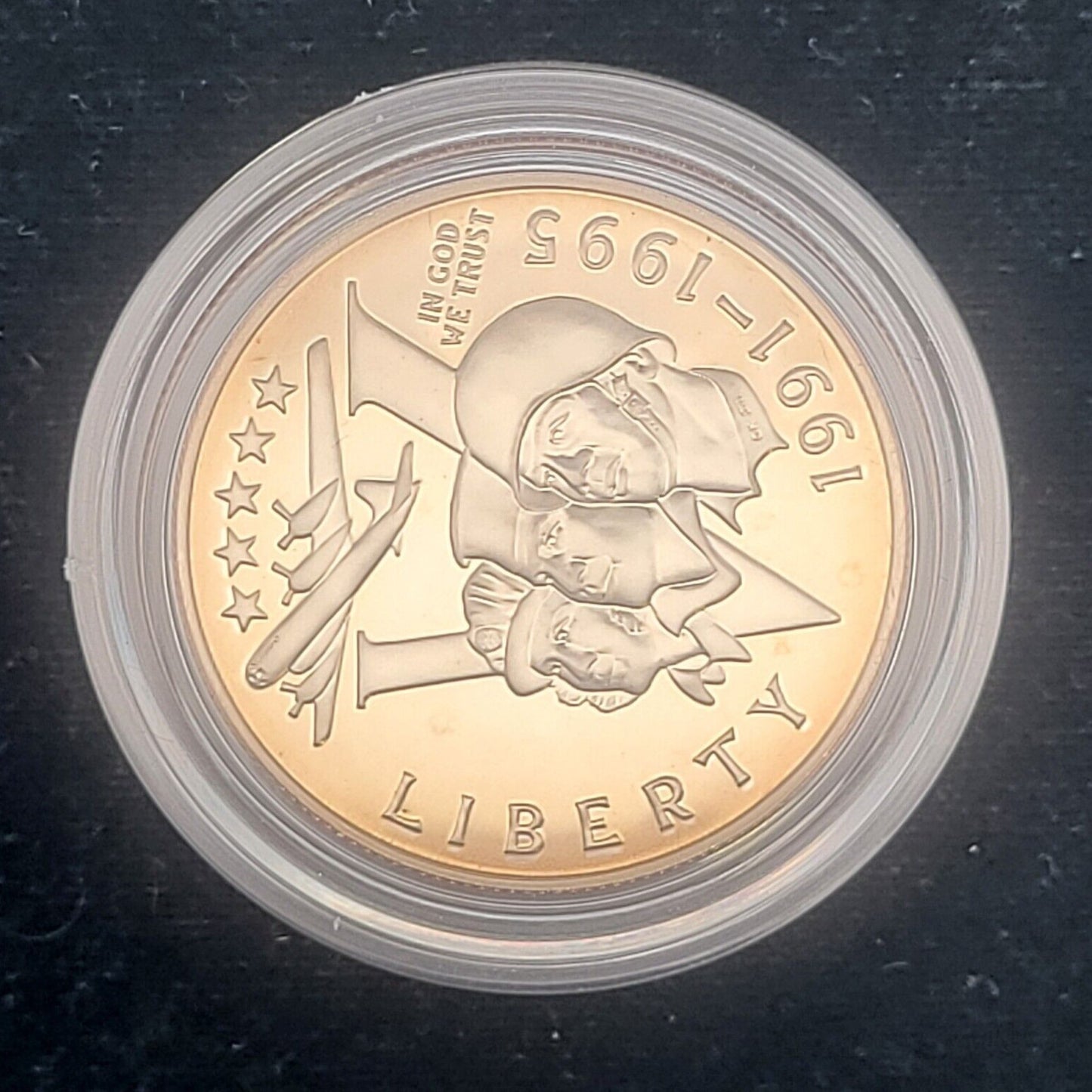 1991-1995 WWII 50th Anniversary Two Coin .900 Silver Proof Commemorative Set